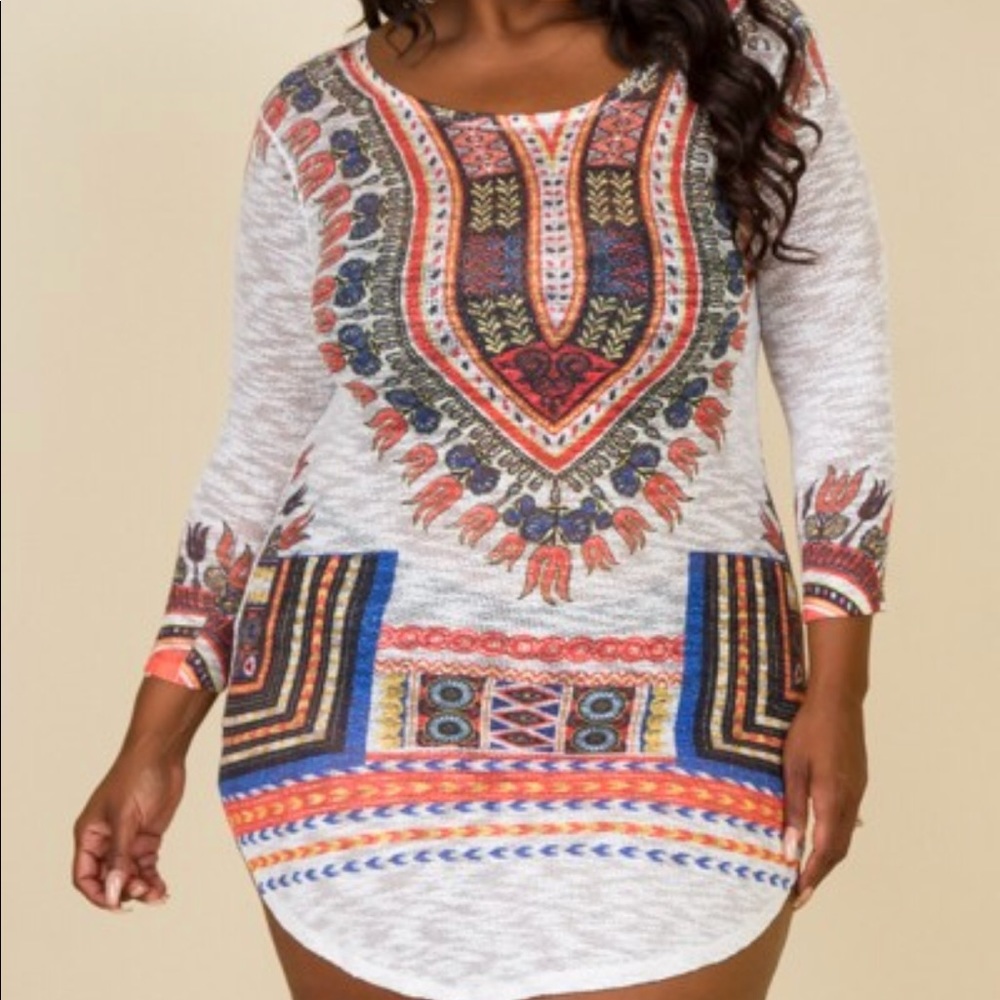Woven Log sleeve top